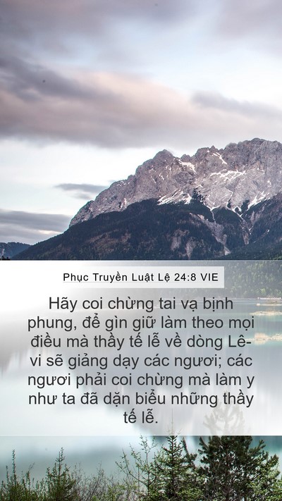 Phục Truyền Luật Lệ 24:8 VIE Bible Verse Image