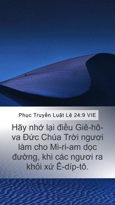 Phục Truyền Luật Lệ 24:9 VIE Bible Verse Image