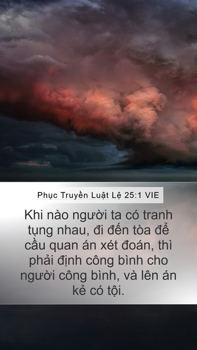 Phục Truyền Luật Lệ 25:1 VIE Bible Verse Image