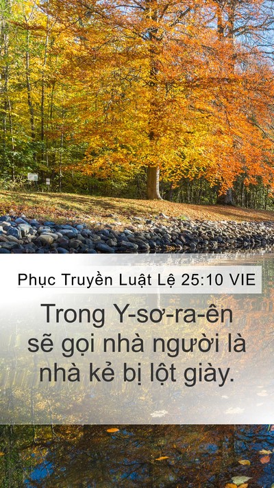 Phục Truyền Luật Lệ 25:10 VIE Mobile Phone Wallpaper - Trong Y-sơ-ra-ên sẽ gọi nhà người là - Mobile Bible Verse Wallpaper