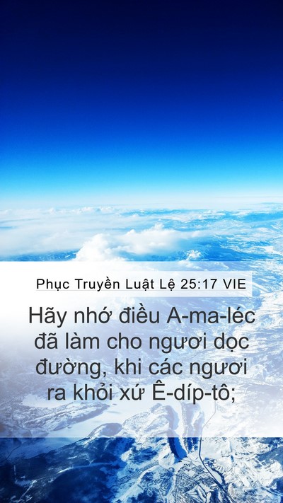Phục Truyền Luật Lệ 25:17 VIE Bible Verse Image