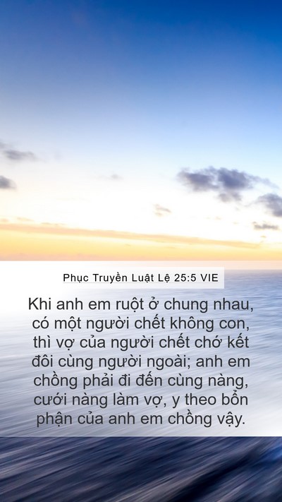 Phục Truyền Luật Lệ 25:5 VIE Bible Verse Image