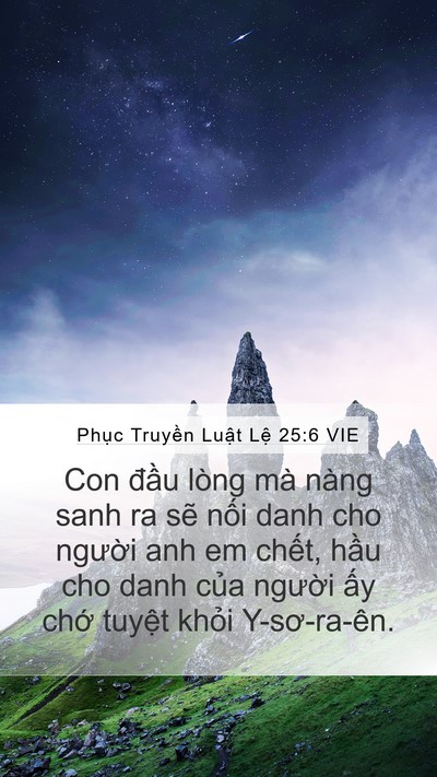 Phục Truyền Luật Lệ 25:6 VIE Bible Verse Image