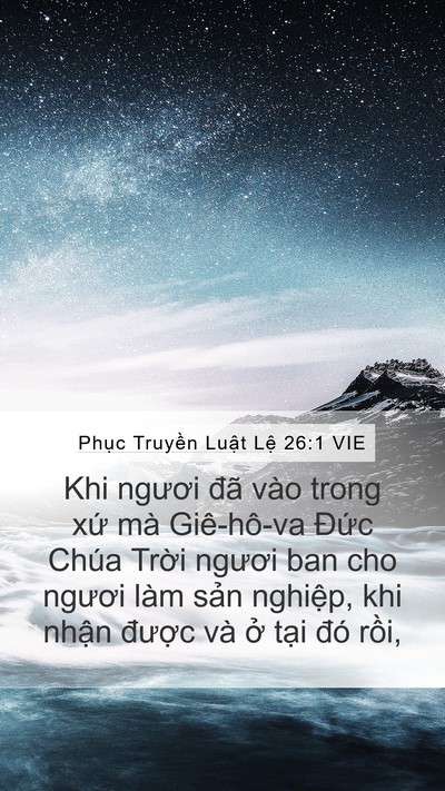 Phục Truyền Luật Lệ 26:1 VIE Bible Verse Image