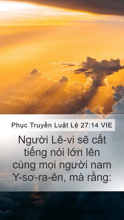 Phục Truyền Luật Lệ 27:14 VIE Bible Verse Image