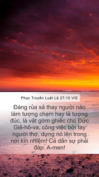 Phục Truyền Luật Lệ 27:15 VIE Bible Verse Image