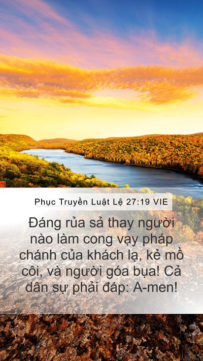Phục Truyền Luật Lệ 27:19 VIE Bible Verse Image