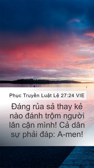Phục Truyền Luật Lệ 27:24 VIE Bible Verse Image