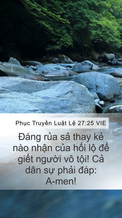 Phục Truyền Luật Lệ 27:25 VIE Bible Verse Image