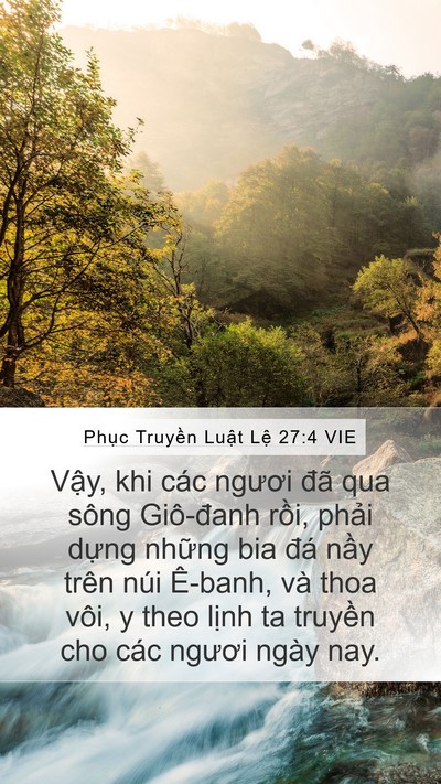 Phục Truyền Luật Lệ 27:4 VIE Bible Verse Image