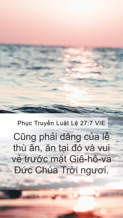 Phục Truyền Luật Lệ 27:7 VIE Bible Verse Image