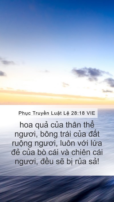 Phục Truyền Luật Lệ 28:18 VIE Bible Verse Image