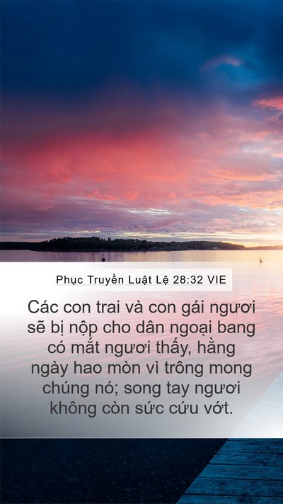 Phục Truyền Luật Lệ 28:32 VIE Bible Verse Image