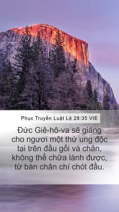 Phục Truyền Luật Lệ 28:35 VIE Bible Verse Image