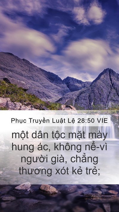 Phục Truyền Luật Lệ 28:50 VIE Bible Verse Image