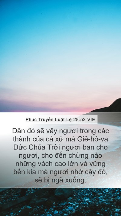 Phục Truyền Luật Lệ 28:52 VIE Bible Verse Image