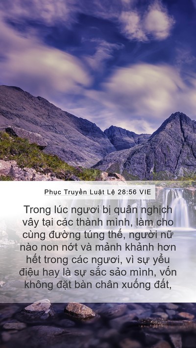 Phục Truyền Luật Lệ 28:56 VIE Bible Verse Image