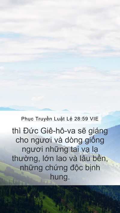 Phục Truyền Luật Lệ 28:59 VIE Bible Verse Image