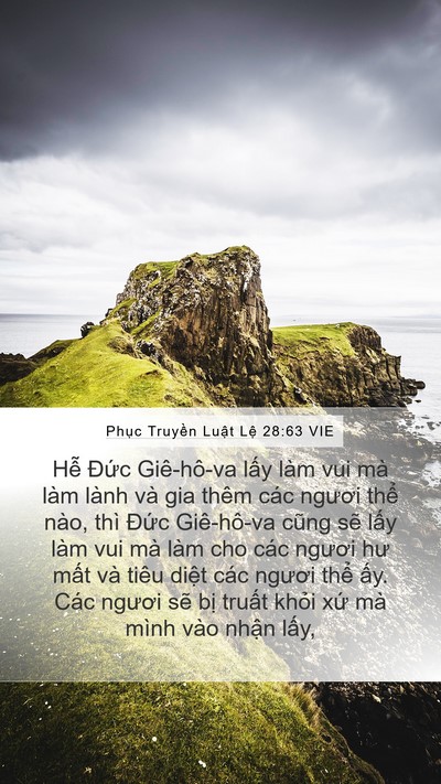Phục Truyền Luật Lệ 28:63 VIE Bible Verse Image