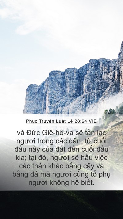 Phục Truyền Luật Lệ 28:64 VIE Bible Verse Image