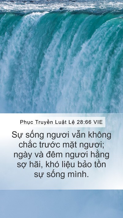 Phục Truyền Luật Lệ 28:66 VIE Bible Verse Image