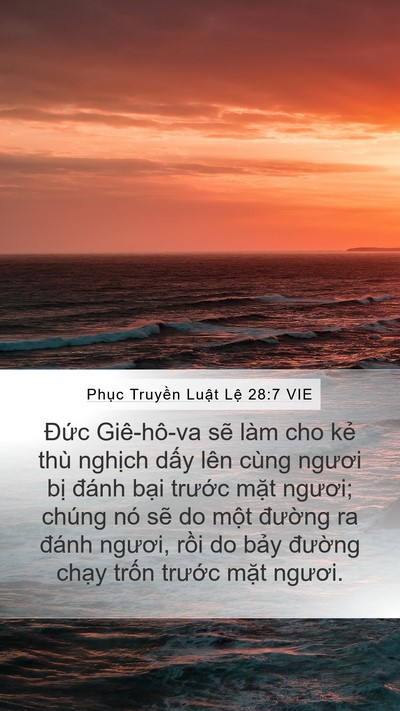 Phục Truyền Luật Lệ 28:7 VIE Bible Verse Image