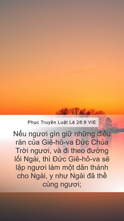 Phục Truyền Luật Lệ 28:9 VIE Bible Verse Image