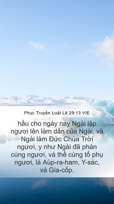 Phục Truyền Luật Lệ 29:13 VIE Bible Verse Image