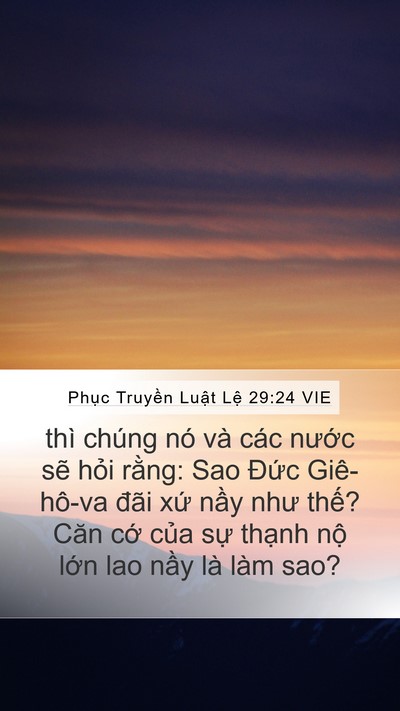 Phục Truyền Luật Lệ 29:24 VIE Bible Verse Image