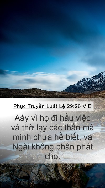 Phục Truyền Luật Lệ 29:26 VIE Bible Verse Image