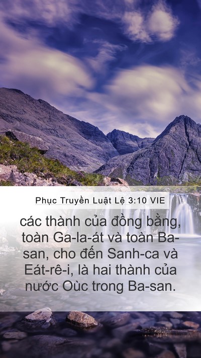 Phục Truyền Luật Lệ 3:10 VIE Bible Verse Image