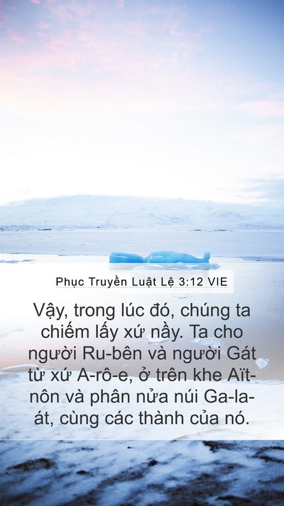 Phục Truyền Luật Lệ 3:12 VIE Bible Verse Image