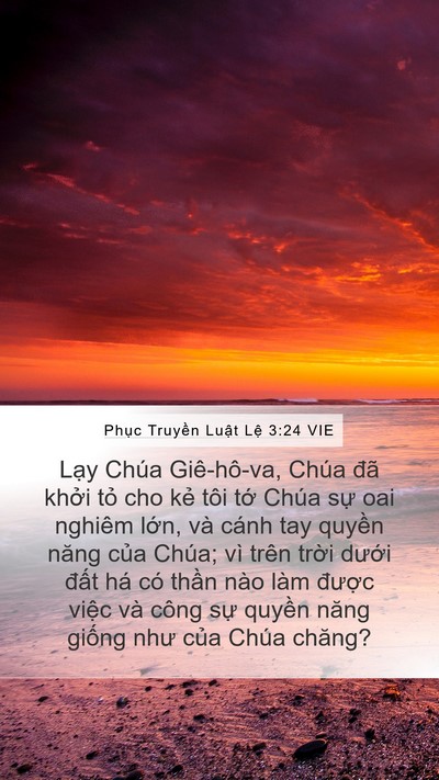 Phục Truyền Luật Lệ 3:24 VIE Bible Verse Image