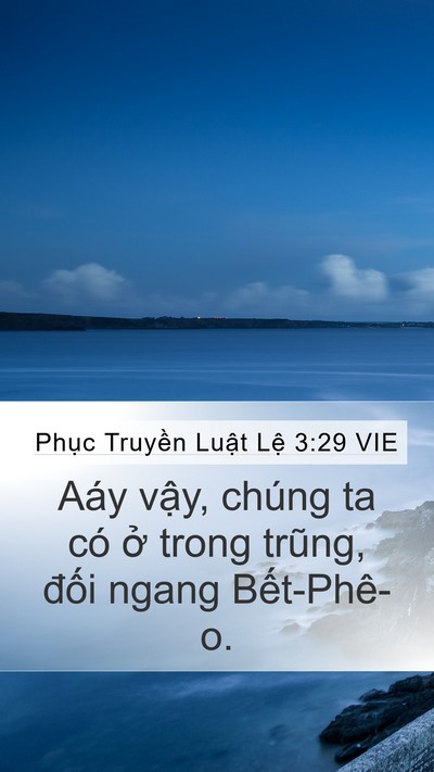 Phục Truyền Luật Lệ 3:29 VIE Mobile Phone Wallpaper - Aáy vậy, chúng ta có ở trong trũng, - Mobile Bible Verse Wallpaper