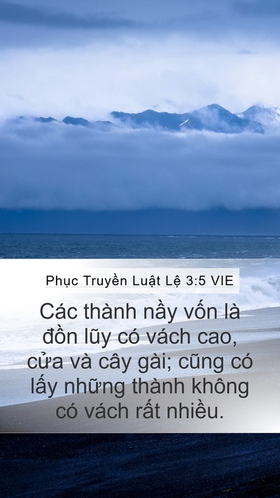 Phục Truyền Luật Lệ 3:5 VIE Bible Verse Image