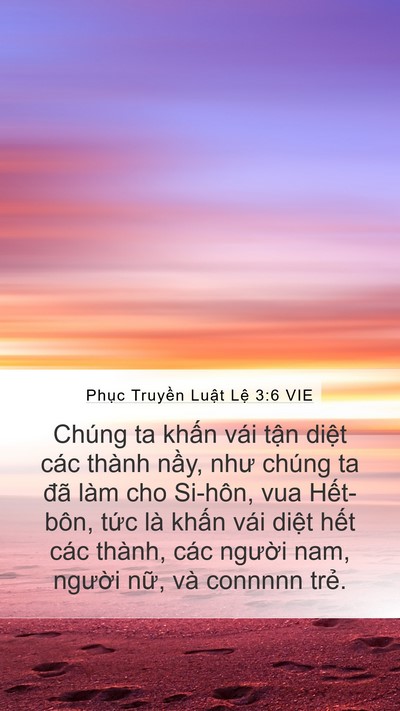 Phục Truyền Luật Lệ 3:6 VIE Bible Verse Image
