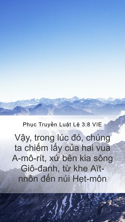 Phục Truyền Luật Lệ 3:8 VIE Bible Verse Image