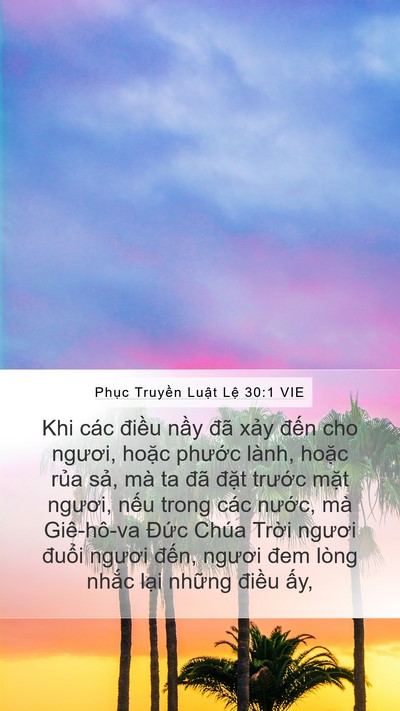 Phục Truyền Luật Lệ 30:1 VIE Bible Verse Image