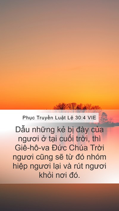 Phục Truyền Luật Lệ 30:4 VIE Bible Verse Image