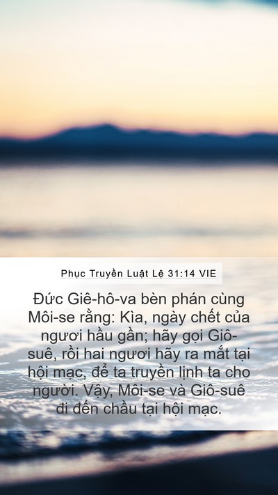 Phục Truyền Luật Lệ 31:14 VIE Bible Verse Image