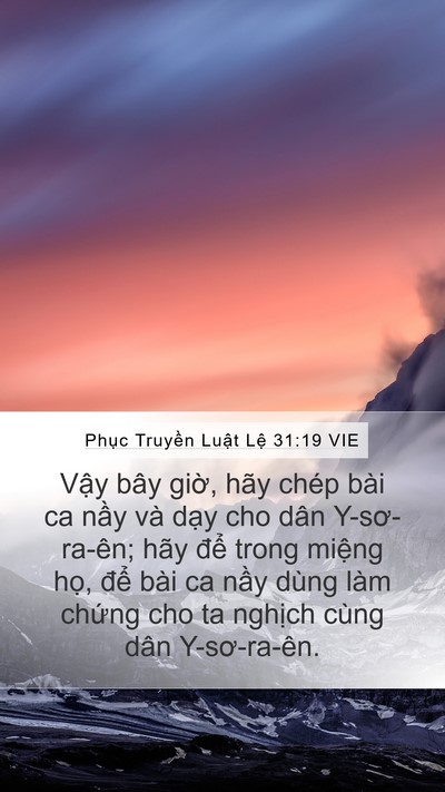 Phục Truyền Luật Lệ 31:19 VIE Bible Verse Image