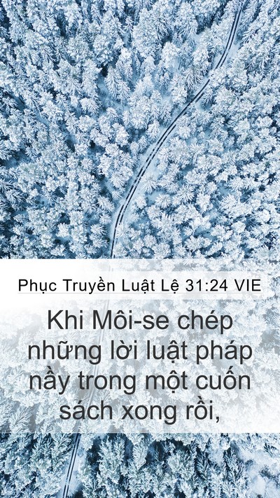 Phục Truyền Luật Lệ 31:24 VIE Bible Verse Image
