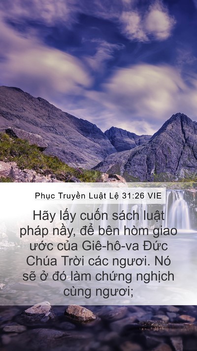 Phục Truyền Luật Lệ 31:26 VIE Bible Verse Image