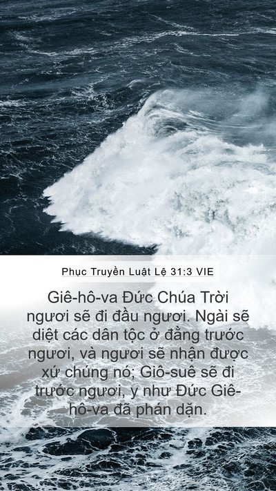 Phục Truyền Luật Lệ 31:3 VIE Bible Verse Image