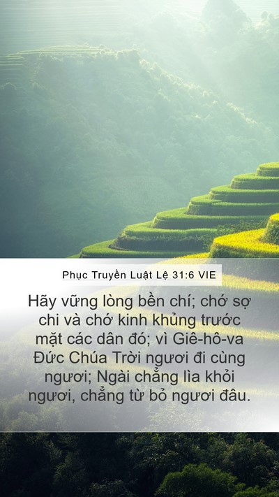 Phục Truyền Luật Lệ 31:6 VIE Bible Verse Image