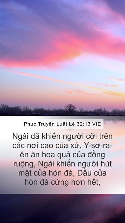 Phục Truyền Luật Lệ 32:13 VIE Bible Verse Image