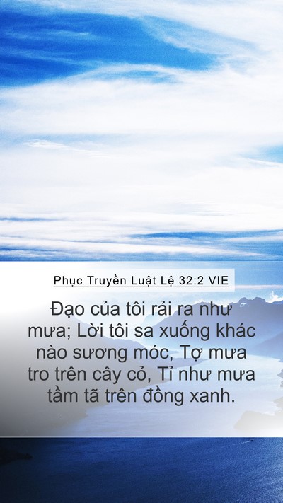 Phục Truyền Luật Lệ 32:2 VIE Bible Verse Image
