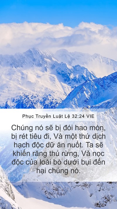 Phục Truyền Luật Lệ 32:24 VIE Bible Verse Image