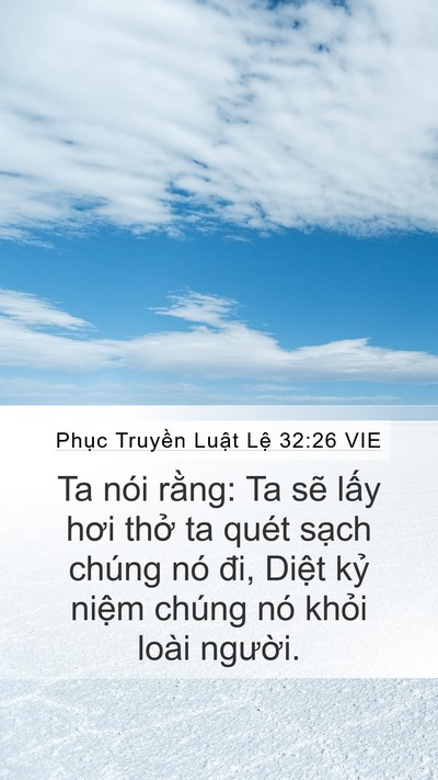 Phục Truyền Luật Lệ 32:26 VIE Bible Verse Image
