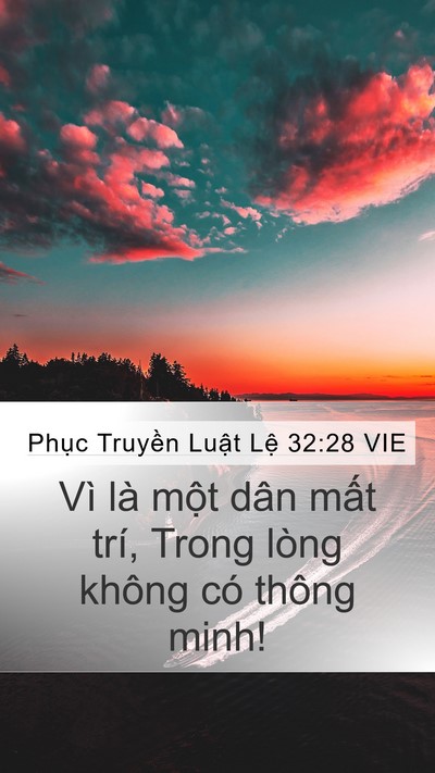 Phục Truyền Luật Lệ 32:28 VIE Bible Verse Image